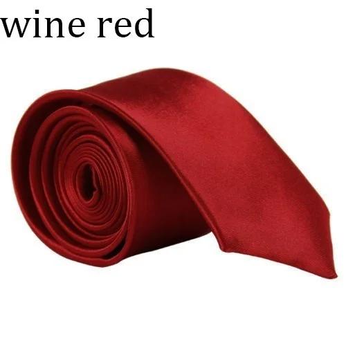 Klassische Herren Hochzeit Einfarbige Skinny Krawatten Mode Einfache Schmale Krawatten Jacquard Gewebte Seidenkrawatten für Herren Hochzeitsanzüge Cravate winered von Joom DACH
