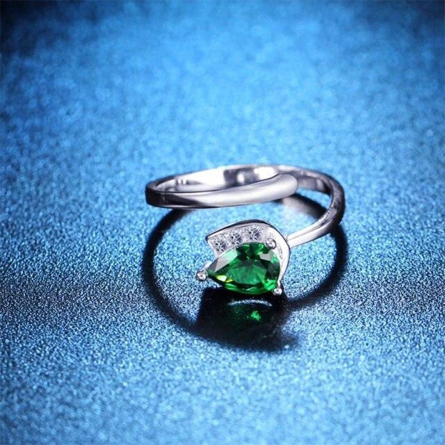 Klassische Hochzeit Funkelnden AAAAA Zirkon Ring 925 Sterling Silber Verlobungsringe Für Frauen Edlen Schmuck Ring Geschenk Großhandel Resizable von Joom DACH