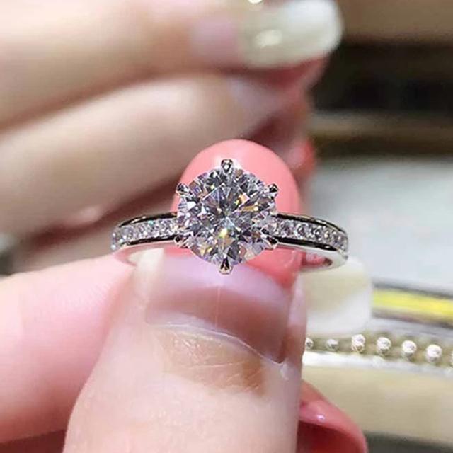 Klassische Sechs Krallen Design Kristall Verlobungsringe Für Frauen Mode Aaa Zirkonia Ringe Weibliche Hochzeit Party Jewerly Geschenke 7 von Joom DACH