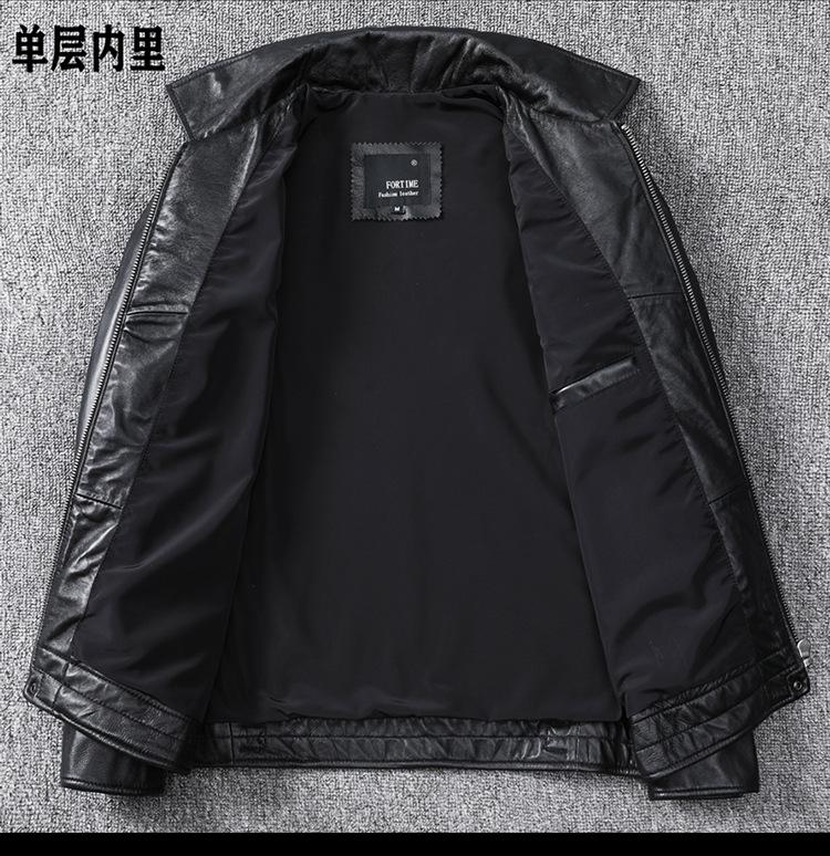 Klassische erste Schicht feines Schafsleder Lederjacke Männer schlanke Lederjacke Freizeitmantel 3XL von Joom DACH