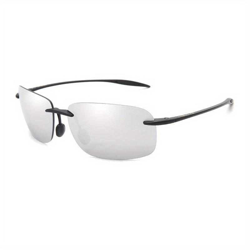 Klassische randlose Sport-Sonnenbrille für Herren und Damen, rechteckig, ultraleichter Rahmen, Sonnenbrille, Schutz beim Fahren im Freien, Sportreiten von Joom DACH