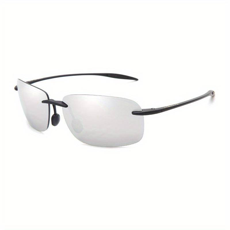 Klassische randlose Sport-Sonnenbrille für Herren und Damen, rechteckig, ultraleichter Rahmen, Sonnenbrille, Schutz beim Fahren im Freien, Sportreiten von Joom DACH