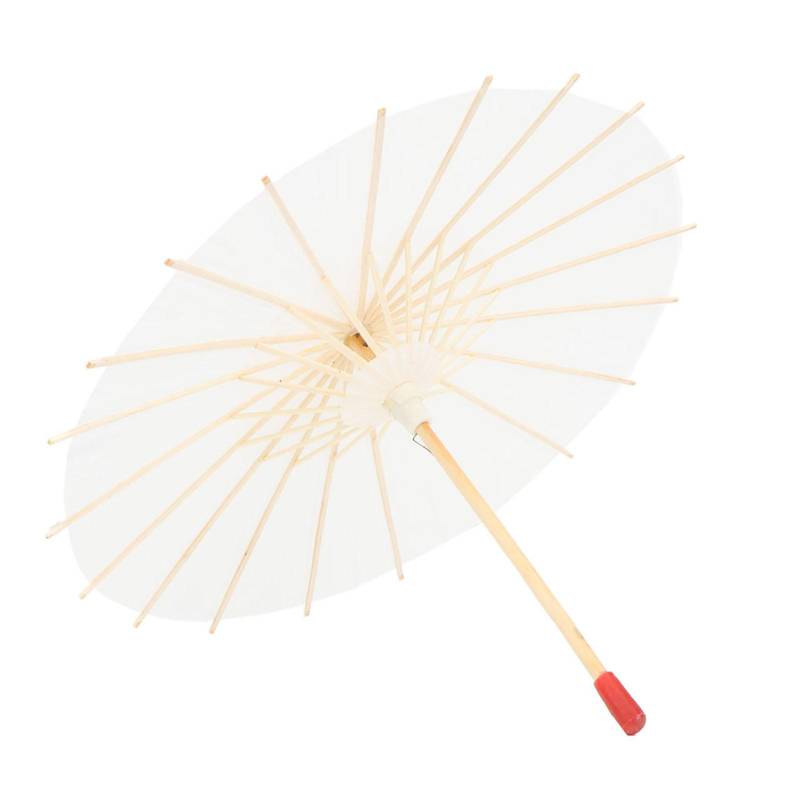 Klassische weiße Farbe DIY Papier Regenschirm Sonnenschirm Hochzeit Brautparty Deko Foto Requisite (29,5 cm) 29.5cm von Joom DACH