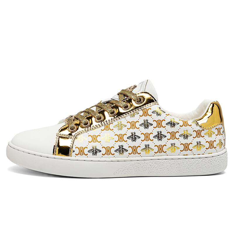 Klassische weiße Sneaker für Herren Damen Komfort Leder Sneaker Skateboarding Sportschuhe Große Größe 47 Herren Trainer Basket Homme 44 von Joom DACH