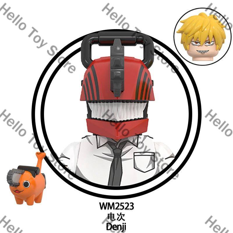Klassischer Anime Chainsaw Man Blöcke Mini-Actionfiguren Denji Pochita Bausteine Puppen Kettensägen-Dämon Modell Kinderspielzeug Geschenke von Joom DACH