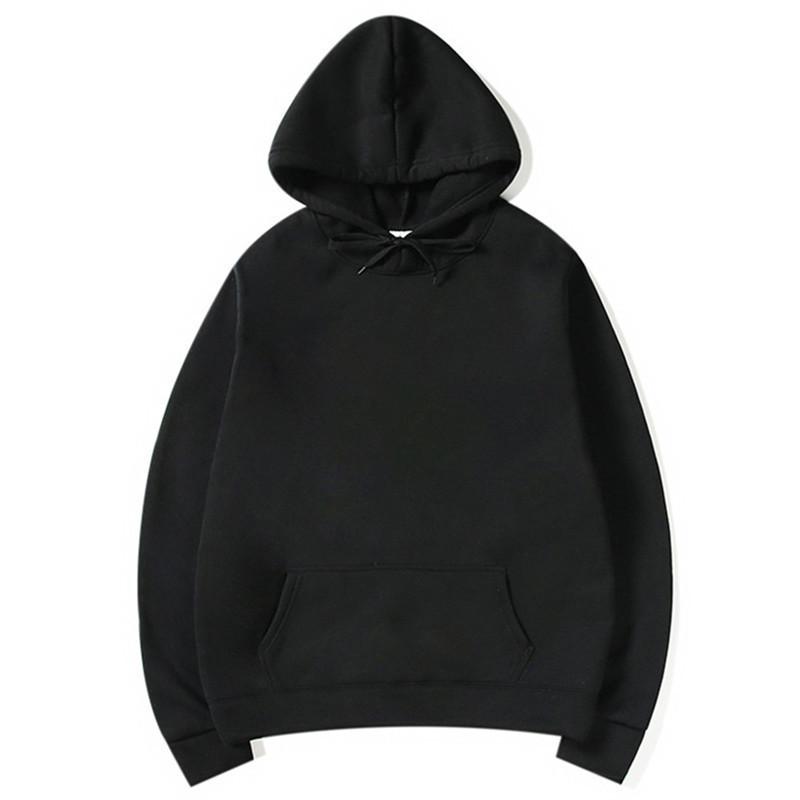 Klassischer Blanko-Kapuzenpullover für Herren, einfarbig, Fleece-Pullover, Trend-Hoodie XXXXL schwarz von Joom DACH