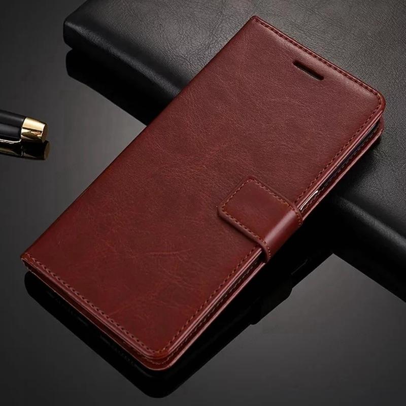 Klassischer Buchstil Stand Flip Wallet Leder Handyhülle Kartenfach für Samsung Galaxy A05 A15 A25 A35 A55 A24 A34 A54 5G A53 5G Redmi Note 13 Pro Samsung A32 braun von Joom DACH
