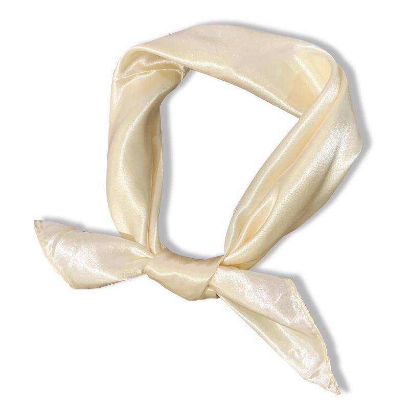 Klassischer Damen-Seidenschal in Uni-Farbe, vielseitiges Modeaccessoire, 60 cm quadratisch für Haarband oder Business-Kleidung 60x60cm von Joom DACH