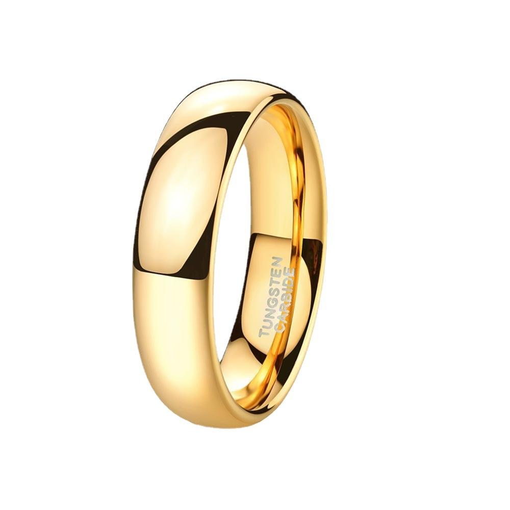 Klassischer Wolframring, breite Kugel, 2/4/6/8 mm, goldener Ehering aus Wolframstahl mit gerader Kante für Damen und Herren 13 von Joom DACH