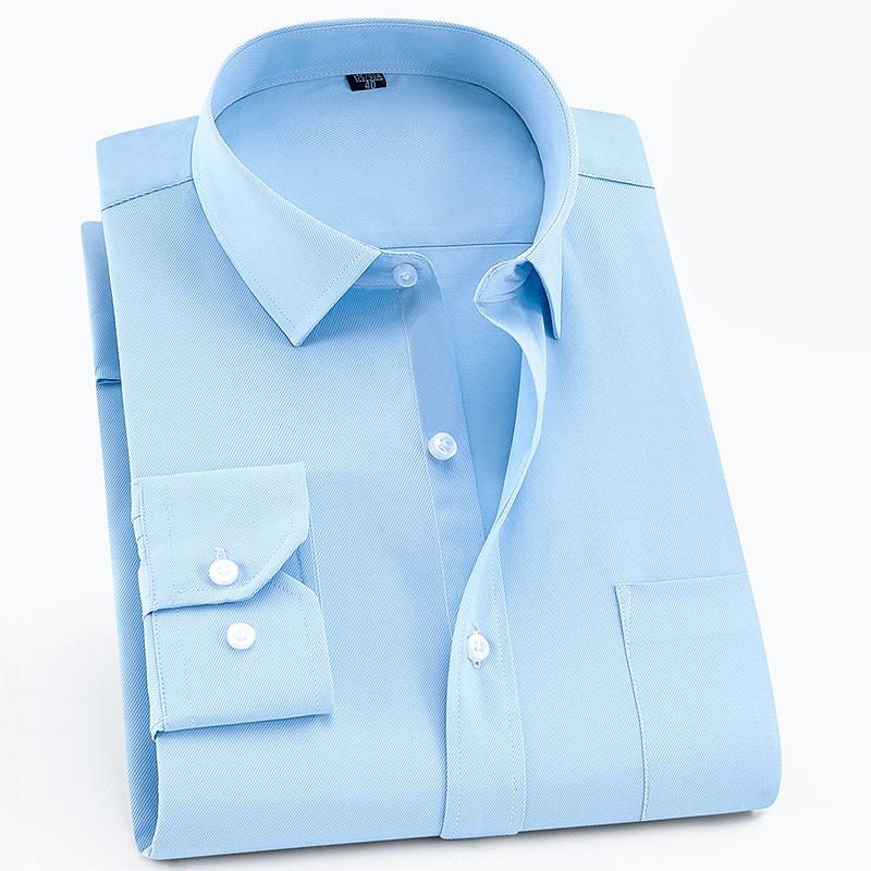 Klassisches, formelles Business-Twill-Hemd mit Standard-Passform und langen Ärmeln für Herren 42 hellblaue Klassisches, formelles Business-Twill-Hemd mit Standard-Passform und langen Ärmeln für Herren 42 hellblaue von Joom DACH