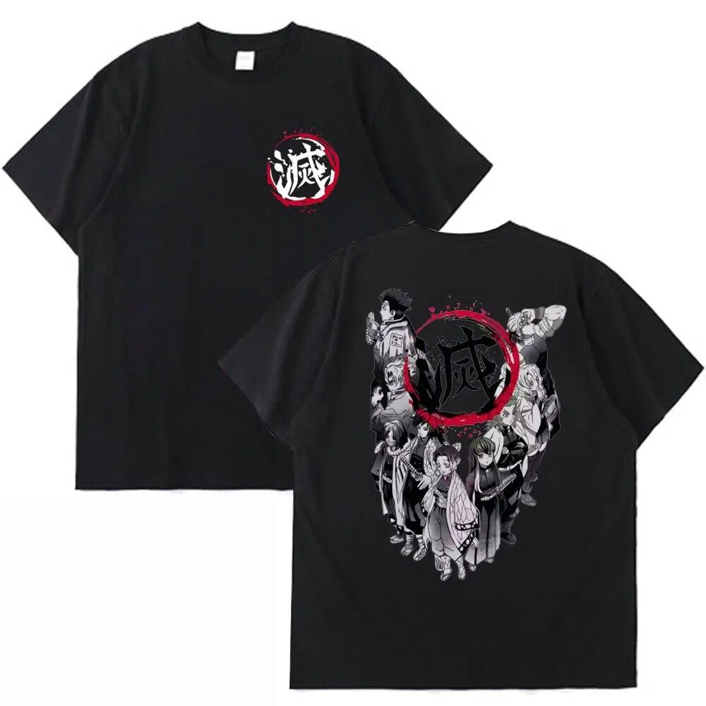 Klassisches Anime Demon Slayer Rengoku Kyoujurou T-Shirt Kimetsu No Yaiba Graph Print T-Shirt Unisex Casual Baumwolle T-Shirts Unisex Frauen XL von Joom DACH