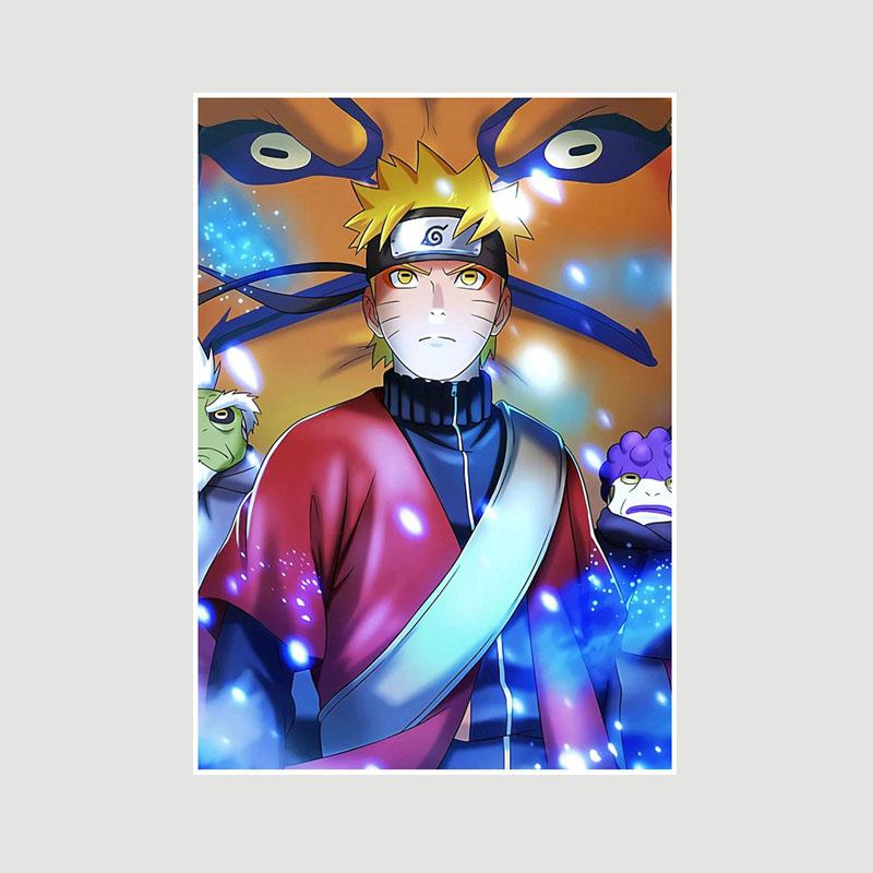 Klassisches Anime Naruto-Poster, weißes Papier, Cartoon-Rollen, Poster und Drucke, Heimdekoration, Wandbild, Raumdekoration, Kunst, Malerei, Fans-Sammlung 30x21cm von Joom DACH