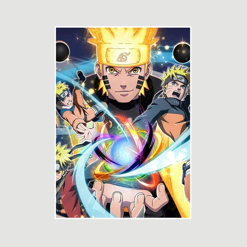 Klassisches Anime Naruto-Poster, weißes Papier, Cartoon-Rollen, Poster und Drucke, Heimdekoration, Wandbild, Raumdekoration, Kunst, Malerei, Fans-Sammlung 42x30cm von Joom DACH