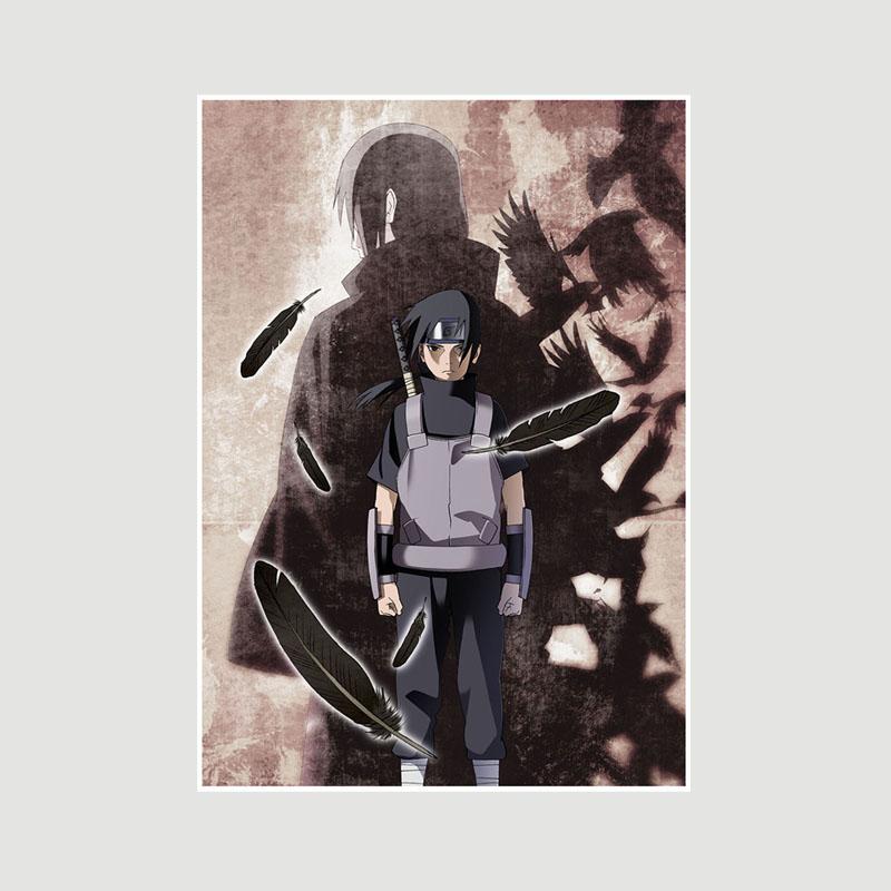 Klassisches Anime Naruto-Poster, weißes Papier, Cartoon-Rollen, Poster und Drucke, Heimdekoration, Wandbild, Raumdekoration, Kunst, Malerei, Fans-Sammlung 42x30cm von Joom DACH