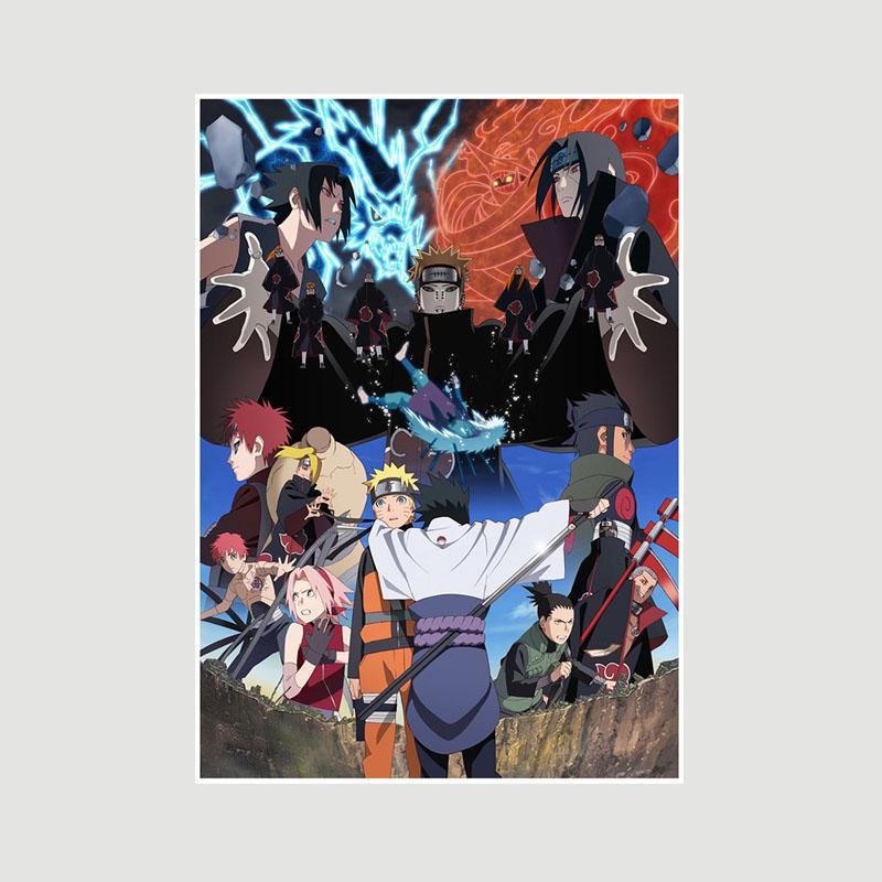 Klassisches Anime Naruto-Poster, weißes Papier, Cartoon-Rollen, Poster und Drucke, Heimdekoration, Wandbild, Raumdekoration, Kunst, Malerei, Fans-Sammlung 42x30cm von Joom DACH