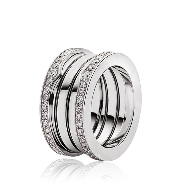 Klassisches Design 925 Sterling Silber eingelegter Diamant Feder zylindrischer Ring Männer und Frauen Mode Luxus Trend Paar Schmuck 10 von Joom DACH