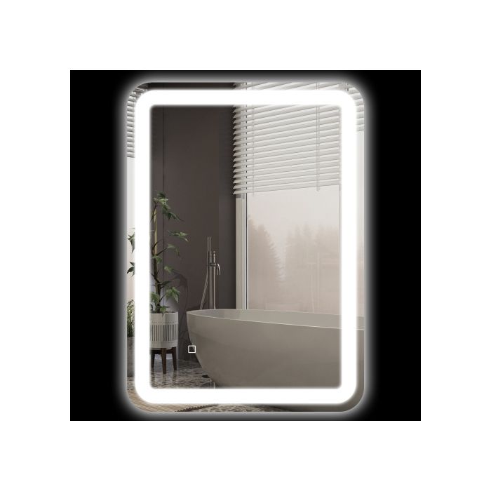 Kleankin LED Badezimmerspiegel, 50 x 70 cm, mit 3 Farblicht und Touchschalter, IP44 von Joom DACH