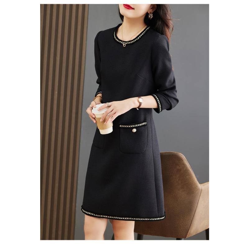 Kleid Damen Herbst Neu High-End Temperament Schick Schön Langärmeliger Rock XXL von Joom DACH
