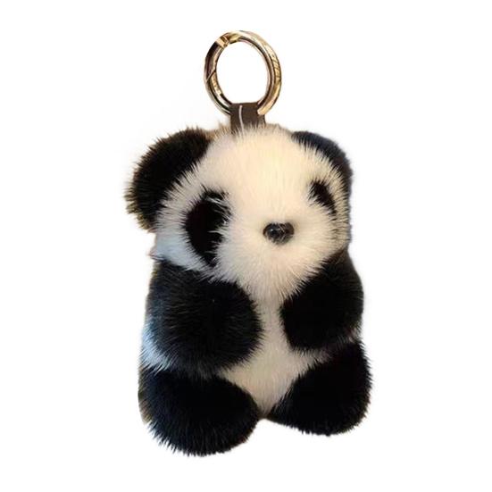 Kleine Panda-Puppentasche, Ornament, Schlüsselanhänger, Anhänger, Damen-Plüsch, niedliche Nachahmung 15cm 1pc von Joom DACH