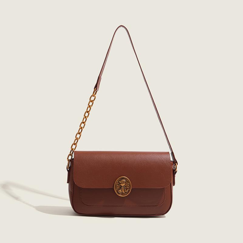 Kleine Tasche Französisch Retro Leichter Luxus Kleine Quadratische Tasche für Damen Beliebt Vielseitig Kette Achseltasche Einfache Schulter Umhängetasche von Joom DACH