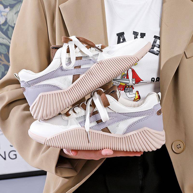 Kleine weiße Schuhe Damen Sommer Neu Mesh Atmungsaktiv Studenten Board Schuhe Damen Koreanischer Stil Trendige Sneaker 39 von Joom DACH