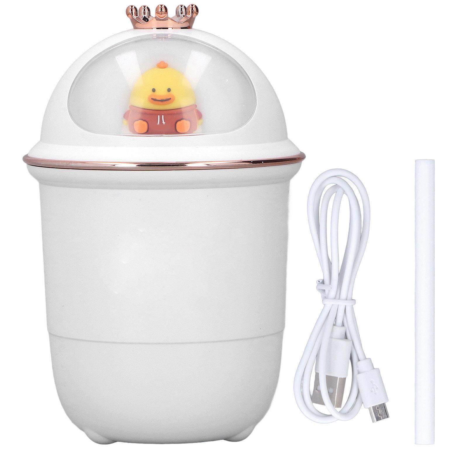 Kleiner Luftbefeuchter Ultra Leise 35db Niedlicher Mini Nachtlicht Farbiger USB Luftbefeuchter für Büros Autos weiß von Joom DACH