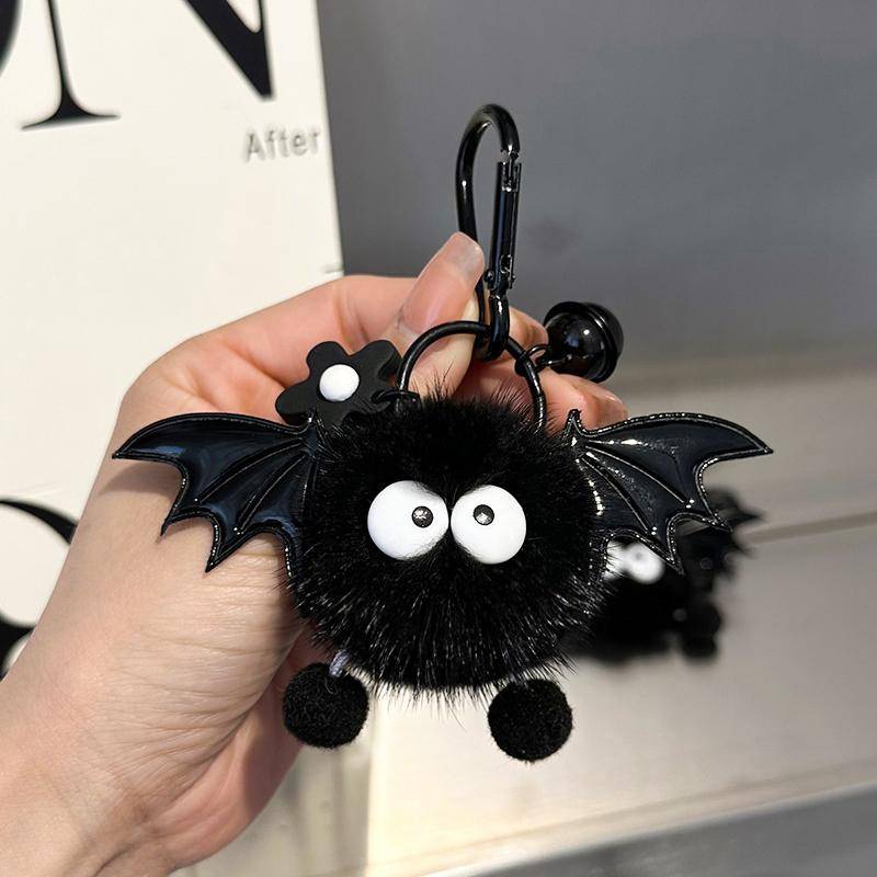 Kleiner Teufel Plüsch Schlüsselanhänger Damen Tasche Anhänger Schöner Schlüsselanhänger Flauschige Stofftiere Halloween Ornament Geschenke schwarz von Joom DACH