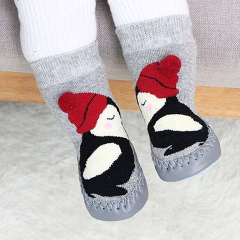 Kleinkind Indoor Socke Schuhe Neugeborenen Baby Socken Winter Dicke Terry Baumwolle Baby Mädchen Socke Gummi Sohlen Säuglings Socke 0-6 Months von Joom DACH