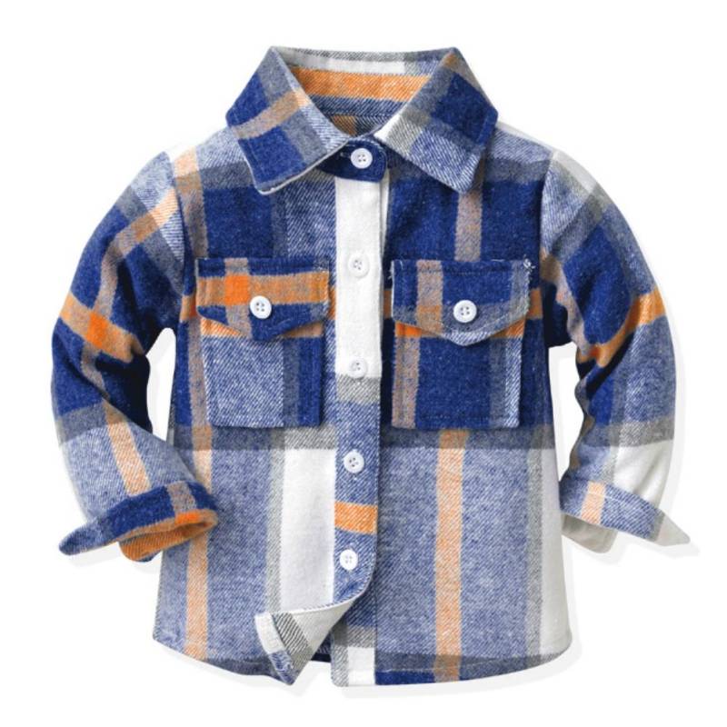 Kleinkind Jungen Shirts Langarm Kariertes Hemd für Kinder Frühling Herbst Kinder Kleidung Casual Baumwolle Shirts Tops 1-7Y 100 von Joom DACH
