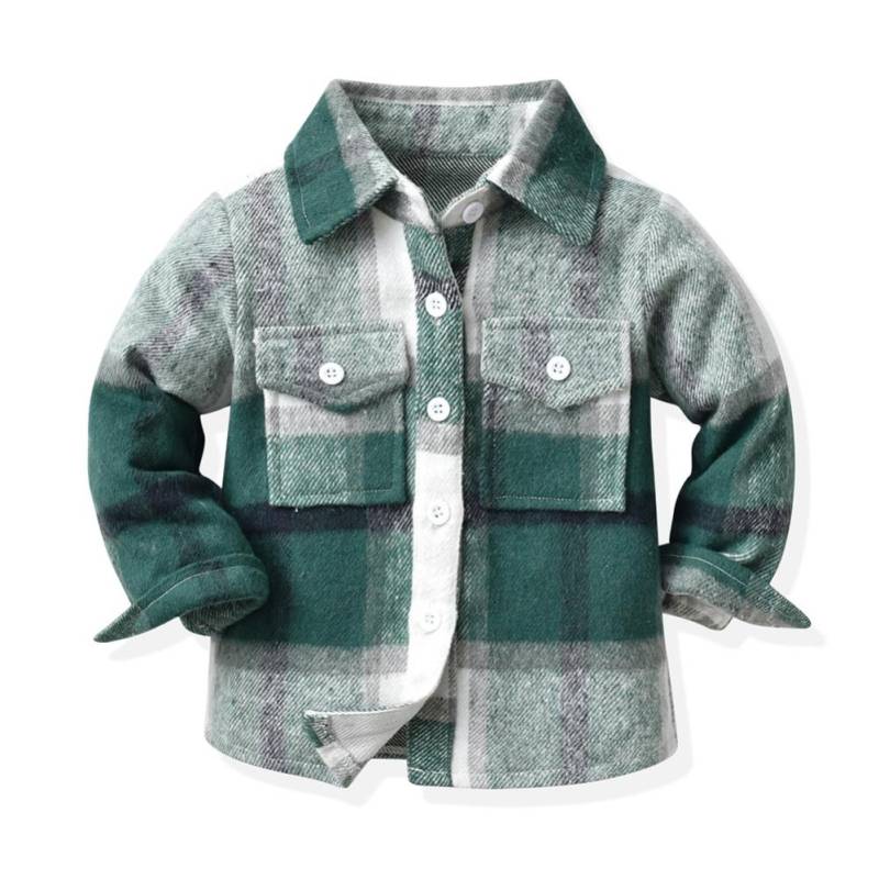 Kleinkind Jungen Shirts Langarm Kariertes Hemd für Kinder Frühling Herbst Kinder Kleidung Casual Baumwolle Shirts Tops 1-7Y 120 von Joom DACH