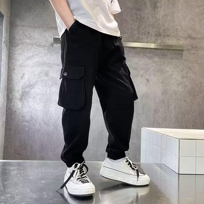 Kleinkind Kinder Jungen Cargo Hosen Elastische Taille Hosen Säugling Baby Jogger Hosen Leggings Sweatpant Baumwolle Hosen Kinder Casual Bottom für 130 von Joom DACH