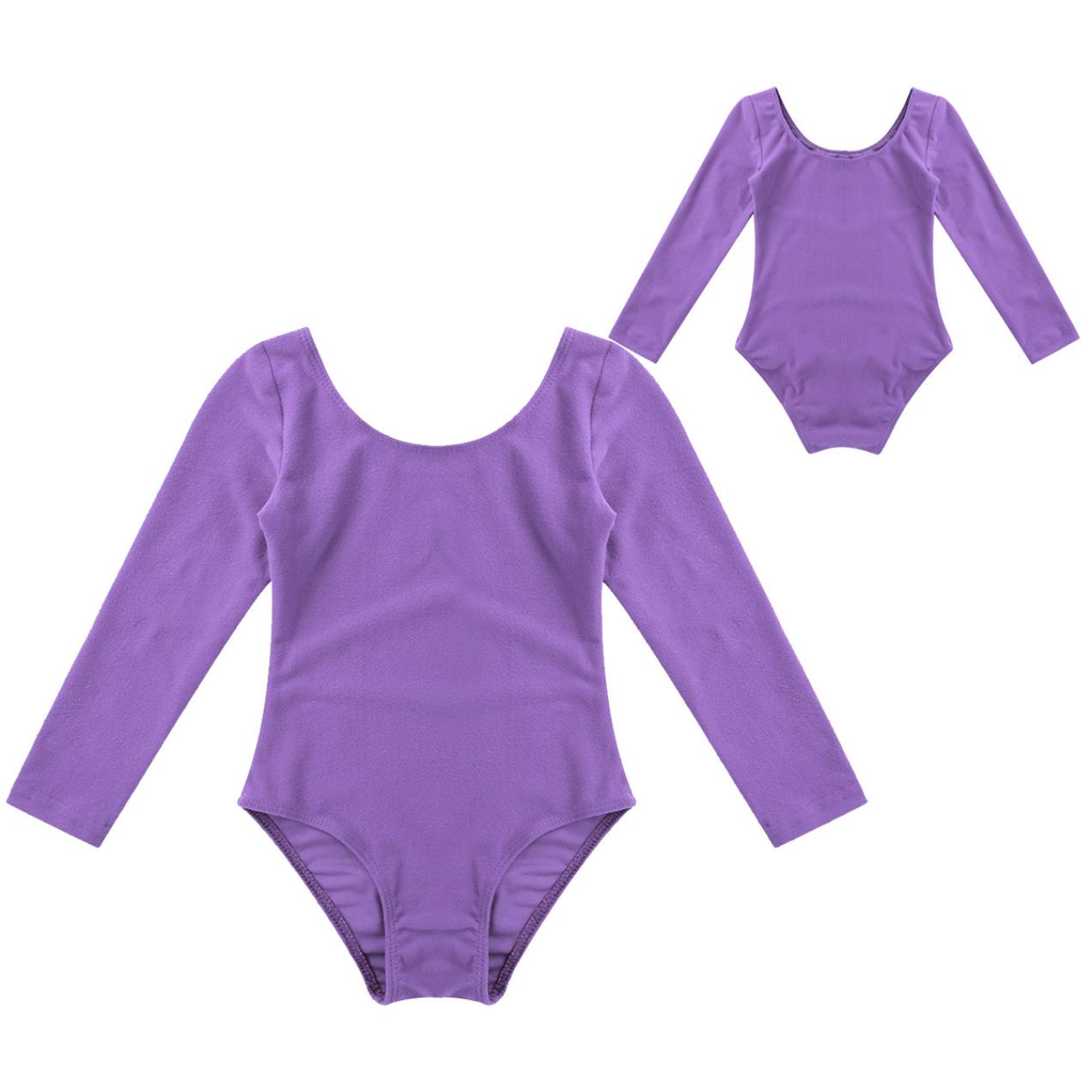 Kleinkind Kinder Mädchen Gymnastik Ballett Langarm Trikot Tutu Rock Tanzkleidung Kostüm 11-12 Years lavendel von Joom DACH