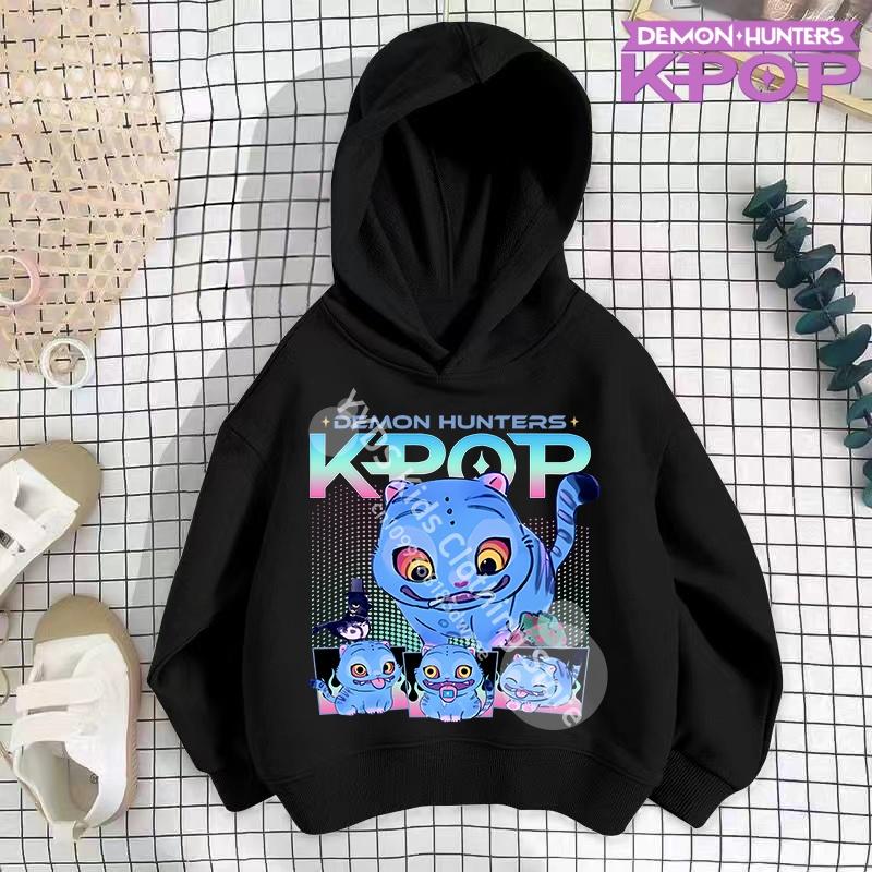 Kleinkind Mädchen Kleidung KPop Dämonenjäger Hoodie Mädchen Mode Lässiges Sweatshirt Film Neu Kinder K-Pop Dämonenjäger Kapuzenoberteile 130 von Joom DACH