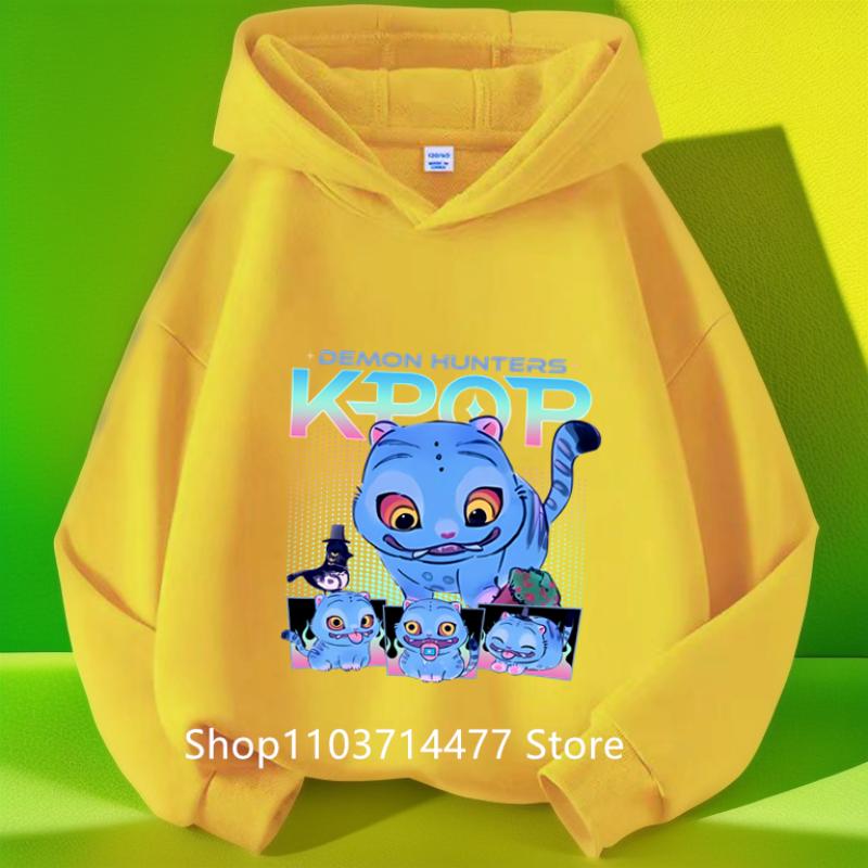 Kleinkind Mädchen Kleidung KPop Dämonenjäger Hoodie Mädchen Mode Lässiges Sweatshirt Film Neu Kinder K-Pop Dämonenjäger Kapuzenoberteile 140 von Joom DACH