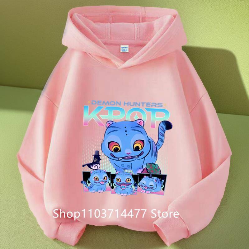 Kleinkind Mädchen Kleidung KPop Dämonenjäger Hoodie Mädchen Mode Lässiges Sweatshirt Film Neu Kinder K-Pop Dämonenjäger Kapuzenoberteile 150 von Joom DACH