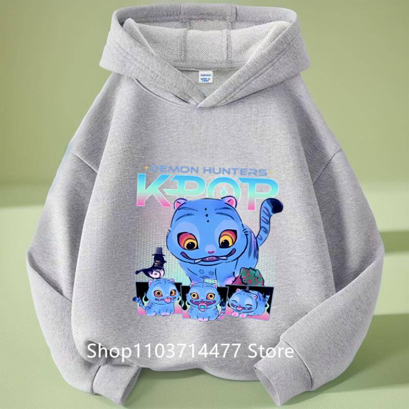 Kleinkind Mädchen Kleidung KPop Dämonenjäger Hoodie Mädchen Mode Lässiges Sweatshirt Film Neu Kinder K-Pop Dämonenjäger Kapuzenoberteile 150 von Joom DACH