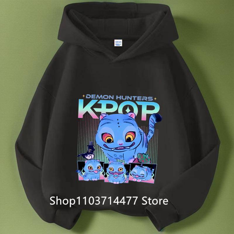 Kleinkind Mädchen Kleidung KPop Dämonenjäger Hoodie Mädchen Mode Lässiges Sweatshirt Film Neu Kinder K-Pop Dämonenjäger Kapuzenoberteile 160 von Joom DACH