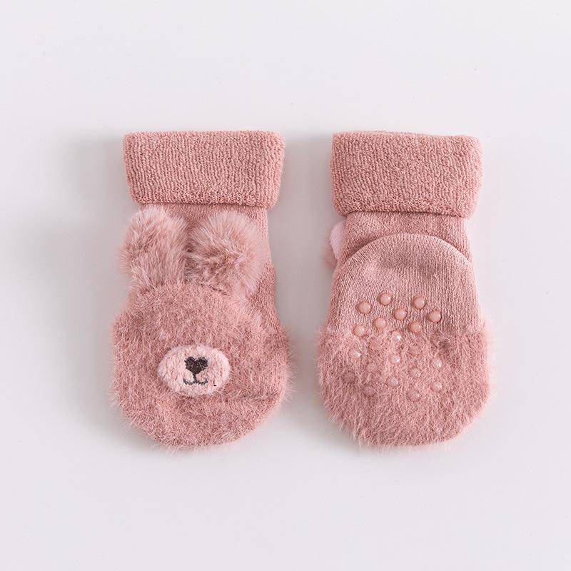Kleinkind Socken Neugeborenen Baby Winter Dicke Herbst Terry Baumwolle Mädchen Kleinkind Skidproof Boden Socken Kinder Cartoon Socken M rosa von Joom DACH