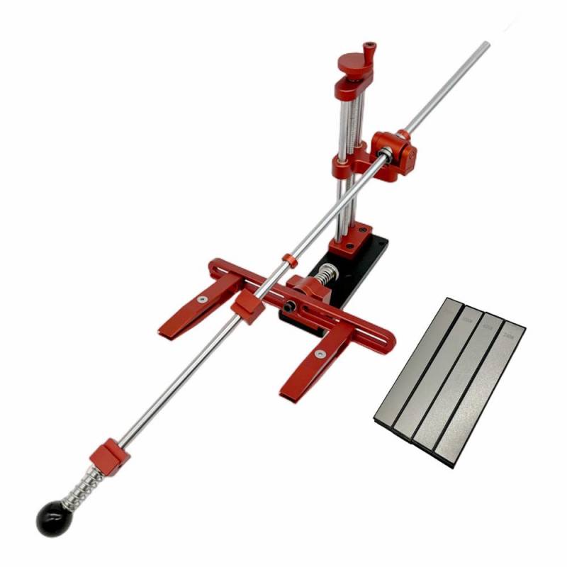 Klingenschärfer, fester Winkel, professioneller Schleifstein, Heimküchen-Schärfwerkzeug, 360°-Drehung, Flip-Design mit 4 Diamant-Schleifsteinen 4 Diamond Sharpening Stone von Joom DACH