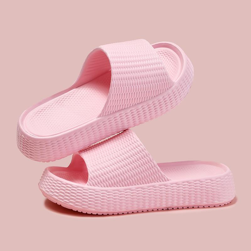 Klobige Plateau Eva Cloud Slipper Damen Dicke Weiche Sohle Badezimmer Haus Pantoletten Frau 2025 Sommer Rutschfest Strand Flip Flops Weiblich 40-41 rosa von Joom DACH