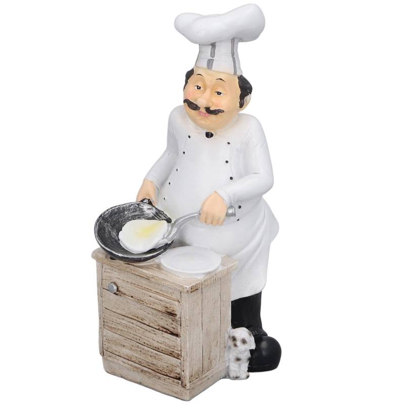 Kochfigur Chef Klein Stereoskopische Kunst Ornament Harz Dekoration Statue für Küche Wohnzimmer von Joom DACH