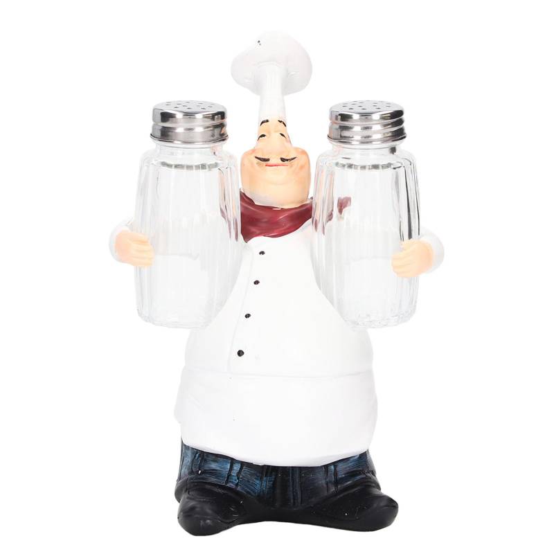 Kochstatue Salzstreuer Set Entzückende Statue Lebhafte Details Harz Gewürzgläser für Zuhause Restaurant von Joom DACH