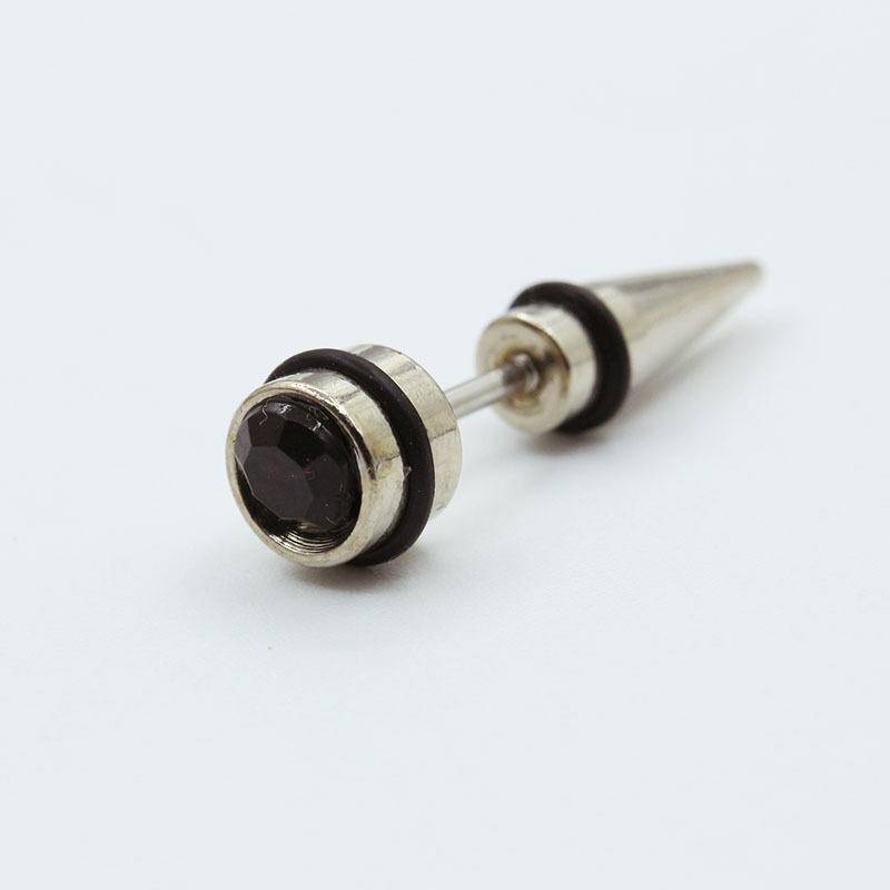 Körperpiercing Herren Ohrringe 316L Medizinischer Titanstahl Ohrstecker Piercing Mode Ohrschmuck schwarz von Joom DACH