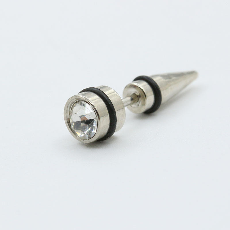 Körperpiercing Herren Ohrringe 316L Medizinischer Titanstahl Ohrstecker Piercing Mode Ohrschmuck weiß von Joom DACH