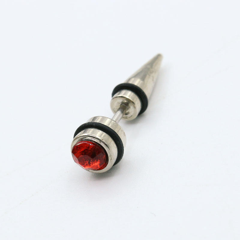 Körperpiercing Herren Ohrringe 316L Medizinischer Titanstahl Ohrstecker Piercing Mode Ohrschmuck rot von Joom DACH