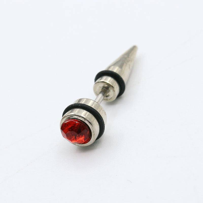 Körperpiercing Herren Ohrringe 316L Medizinischer Titanstahl Ohrstecker Piercing Mode Ohrschmuck rot von Joom DACH