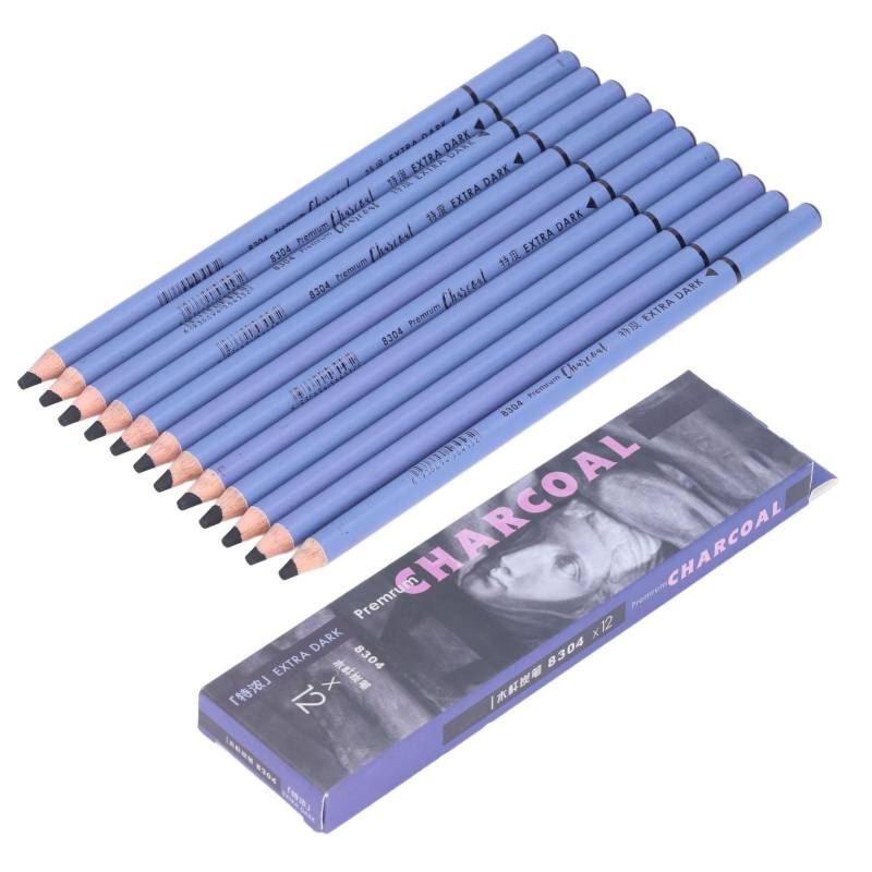 Kohle schwarz Skizze Malerei extra weiche Kohle Bleistifte Zeichnung Kunst Set Urlaub Geschenk von Joom DACH