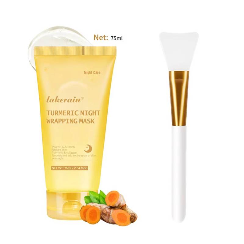 Kojisäure-Kurkuma-Overnight-Wrapping-Peel-Off-Kollagen-Maske, Gesichtsmaske, feuchtigkeitsspendendes Kollagen, 8 Stunden Schlaf, Hautpflege von Joom DACH