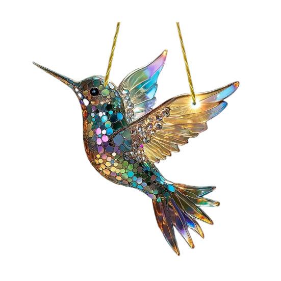 Kolibri Sonnenfänger Weihnachtsdeko Buntes Acryl Fensterhängeornament Mehrfarbiger Kolibri Sonnenfänger A von Joom DACH