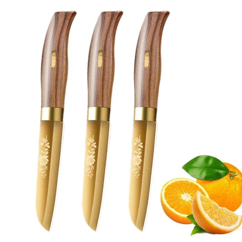 Kommerziellen gold überzogene titanium obst messer edelstahl sharp schäl messer Haushalt kleine küche messer, küche zubehör von Joom DACH